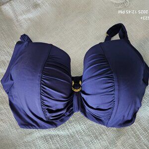 Panache Analise Luxury Navy bra bikini top US 34J  UK 34GG  NWOT never worn